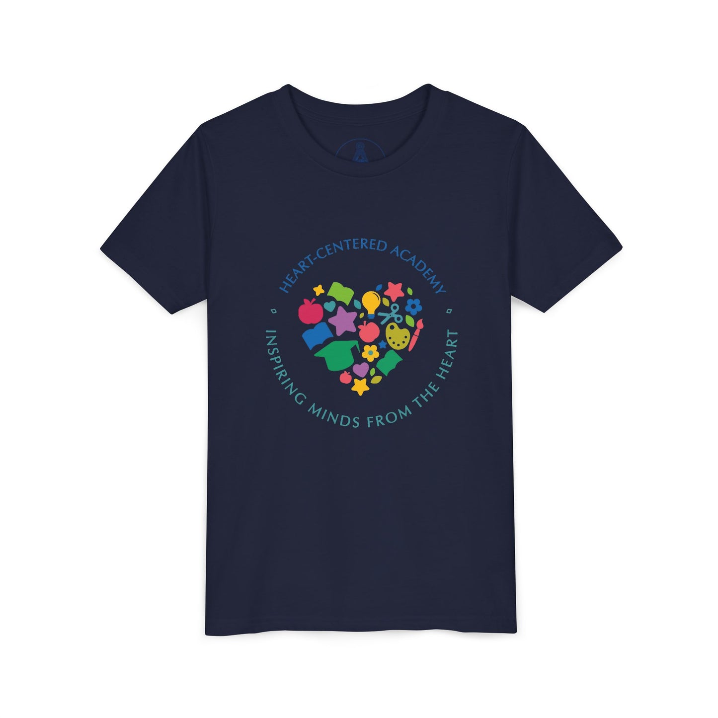 Heart-Centered Academy Youth Tee, Inspirational Kids T-Shirt, Educational Gift, Classroom Apparel, Heart Design, Summer Fun