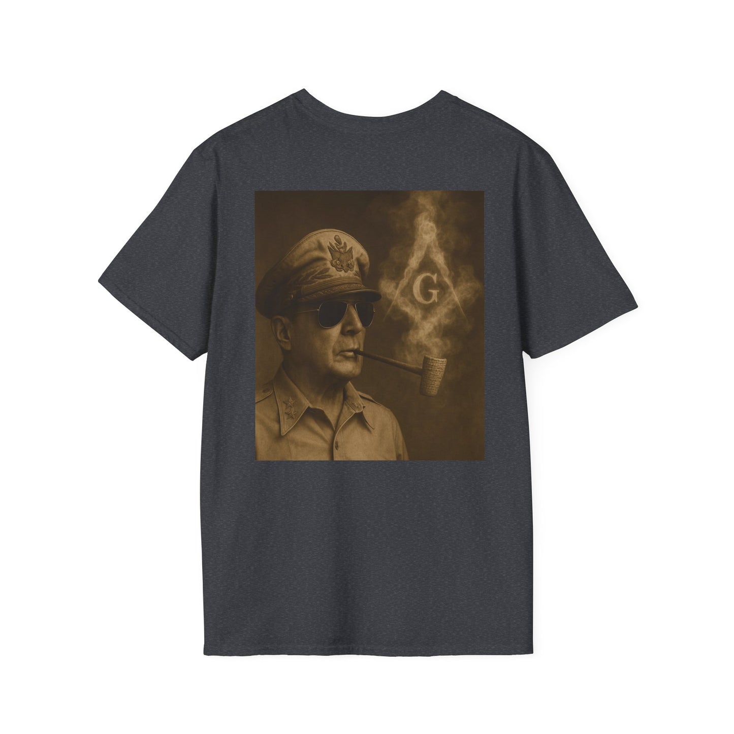 Vintage Masonic MacArthur Unisex Softstyle T-Shirt, Freemason Apparel, Masonic Lodge Tee, Square and Compass Shirt, Masonic Clothing,