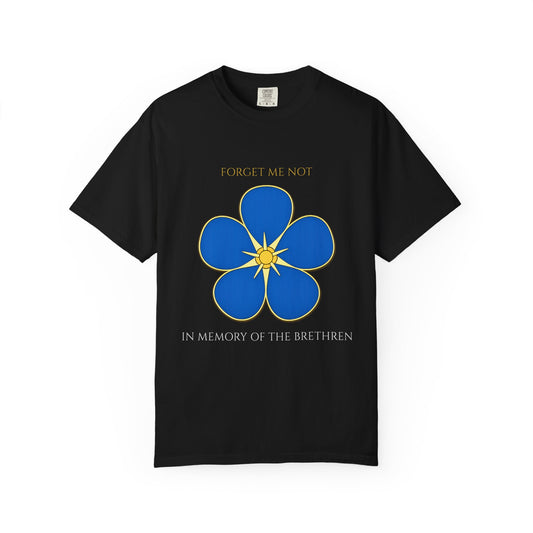 Forget Me Not Masonic Shirt – In Memory of the Brethren