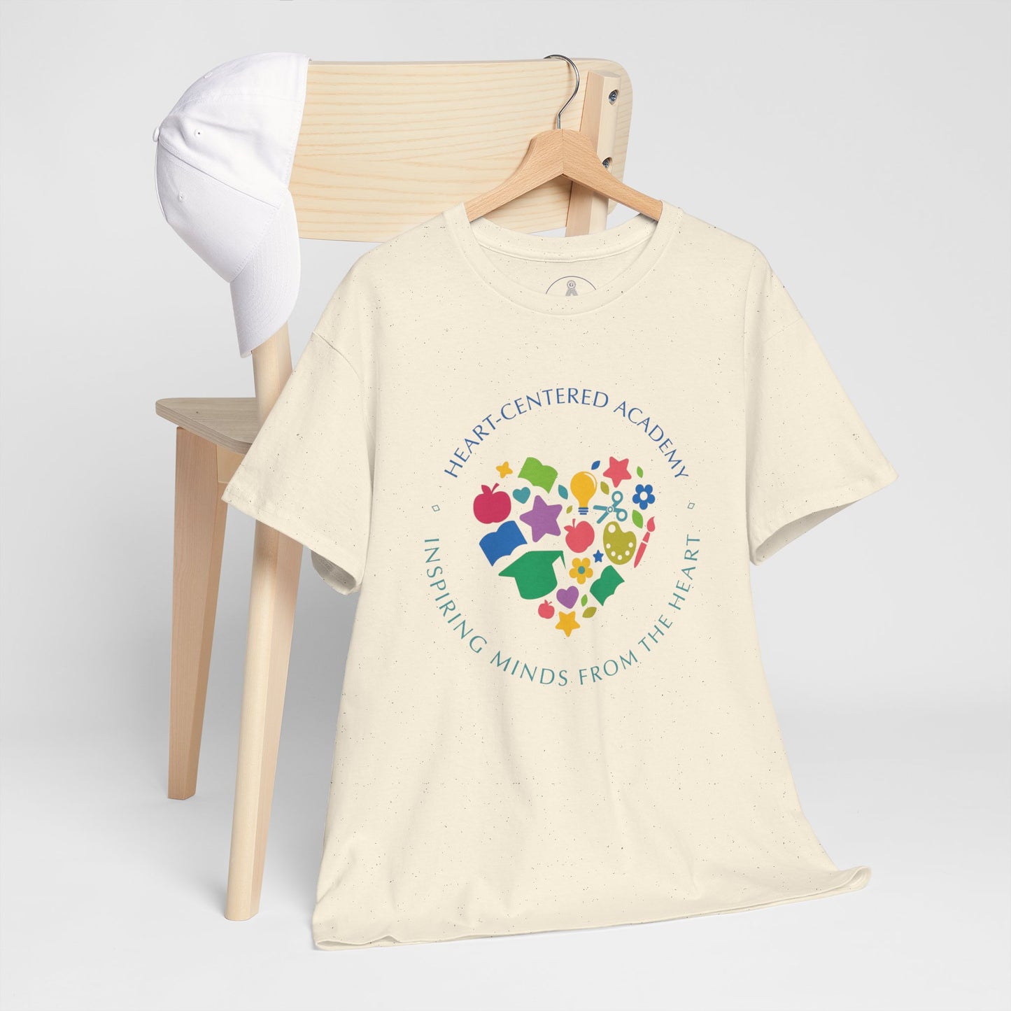 Heart-Centered National Empowering Minds Tee, Meaningful Gift, Unisex Cotton Shirt, Mindfulness Apparel, Inspirational Top
