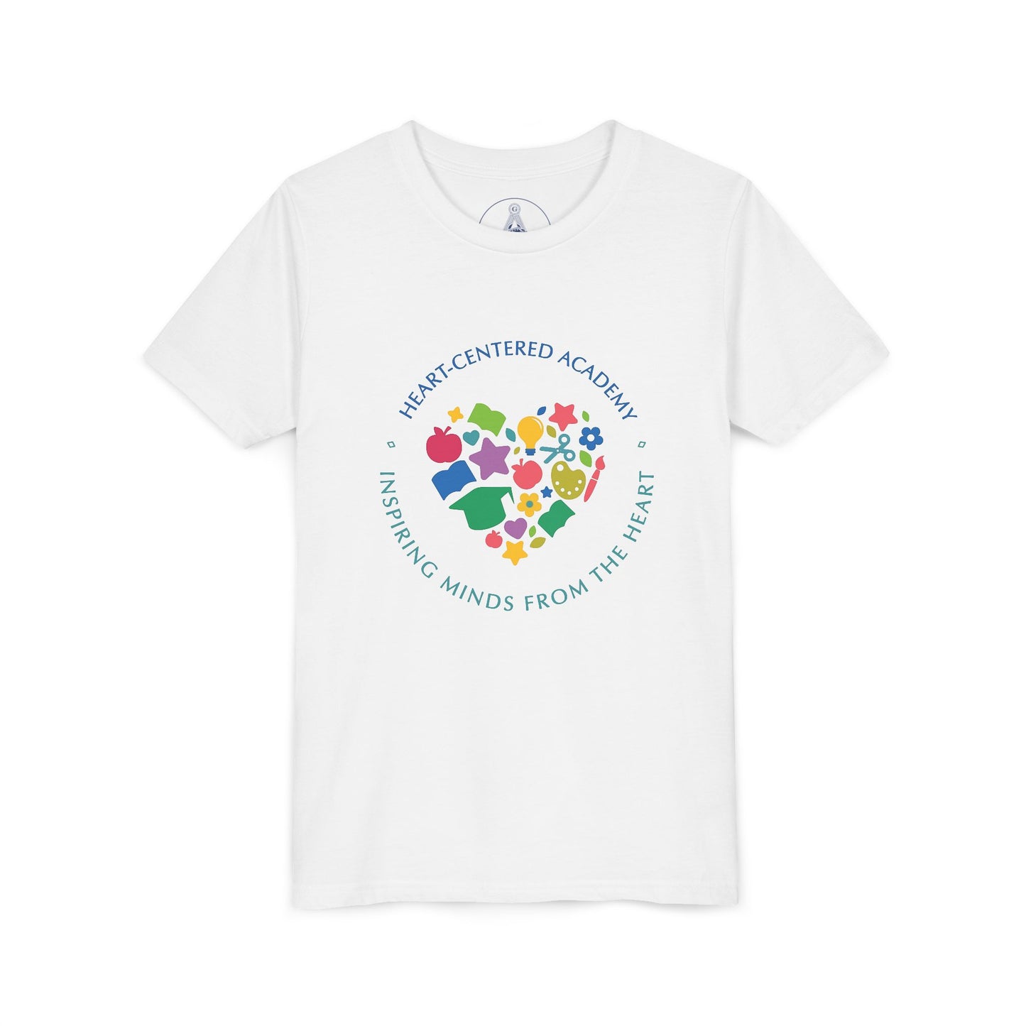 Heart-Centered Academy Youth Tee, Inspirational Kids T-Shirt, Educational Gift, Classroom Apparel, Heart Design, Summer Fun