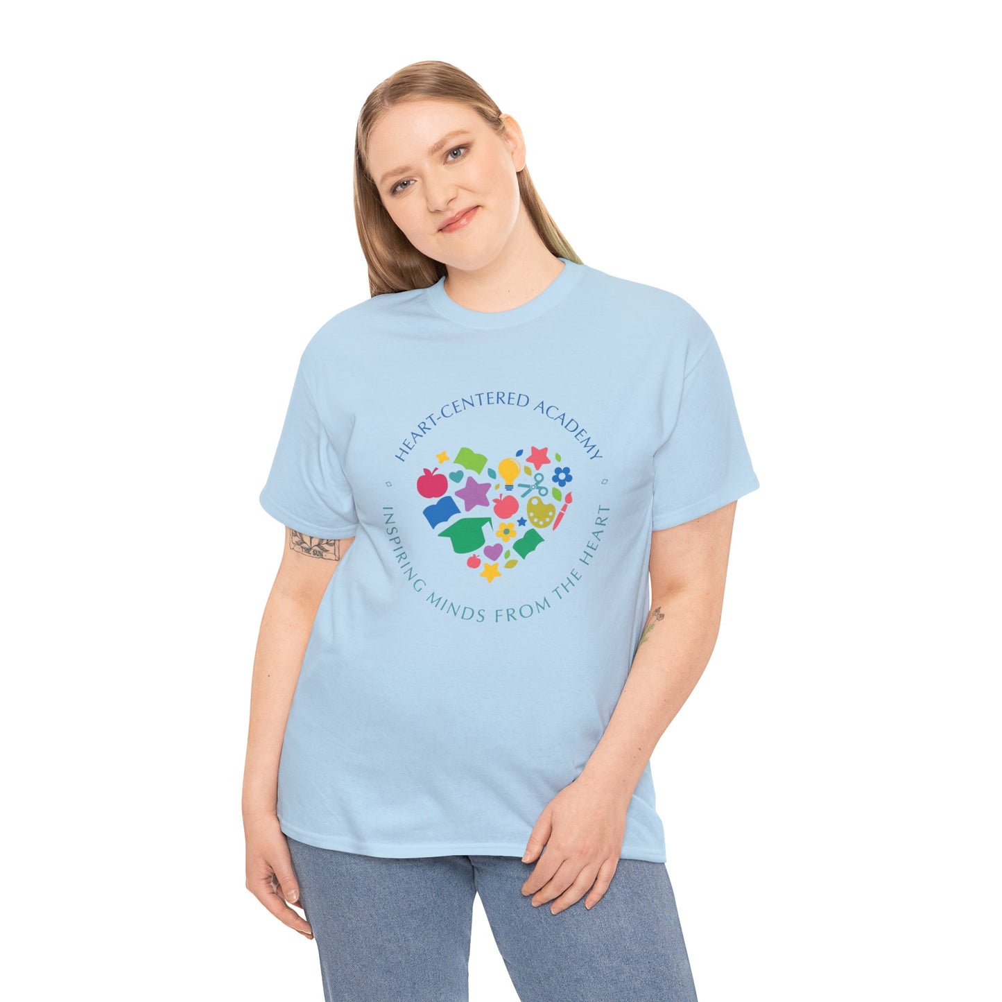 Heart-Centered National Empowering Minds Tee, Meaningful Gift, Unisex Cotton Shirt, Mindfulness Apparel, Inspirational Top