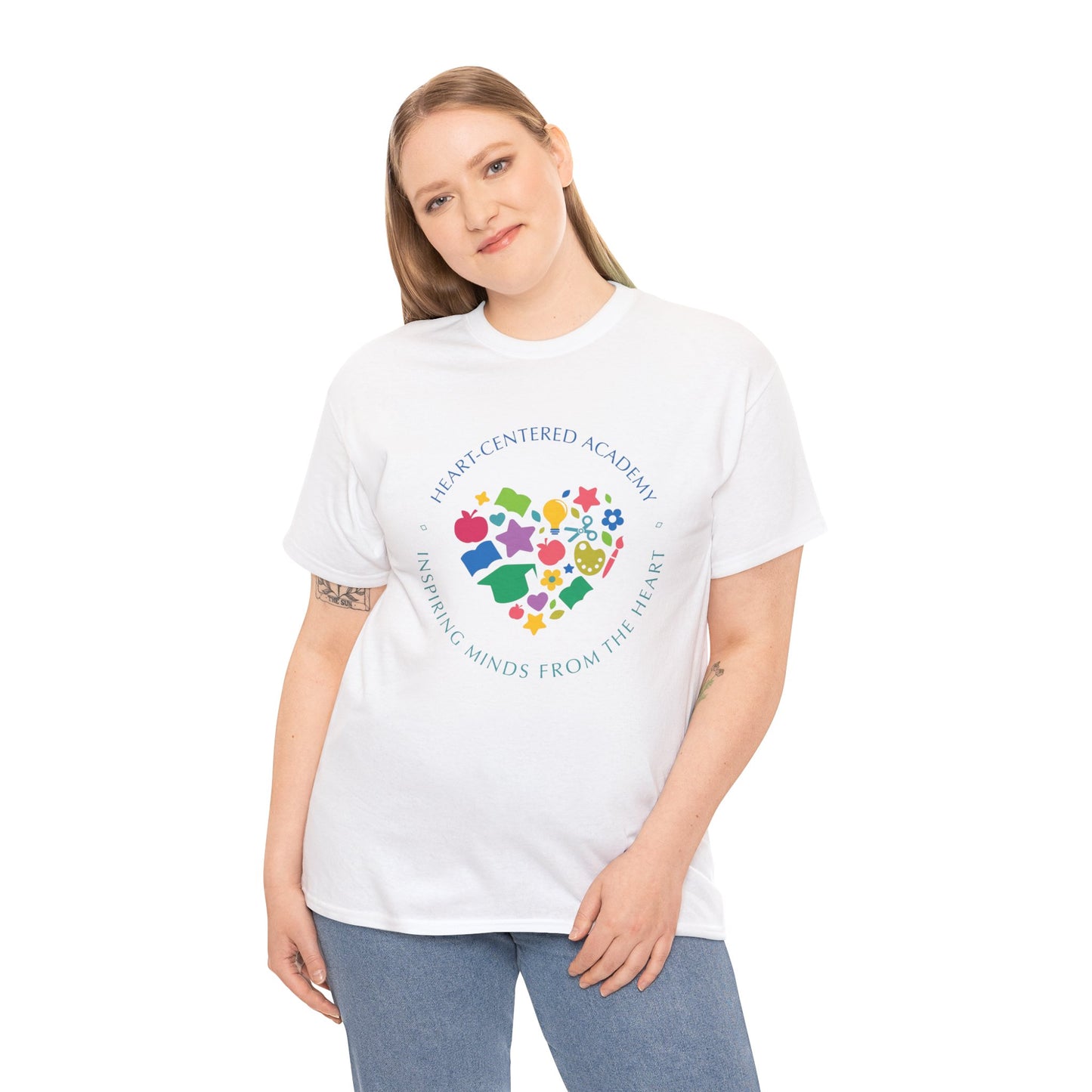 Heart-Centered National Empowering Minds Tee, Meaningful Gift, Unisex Cotton Shirt, Mindfulness Apparel, Inspirational Top