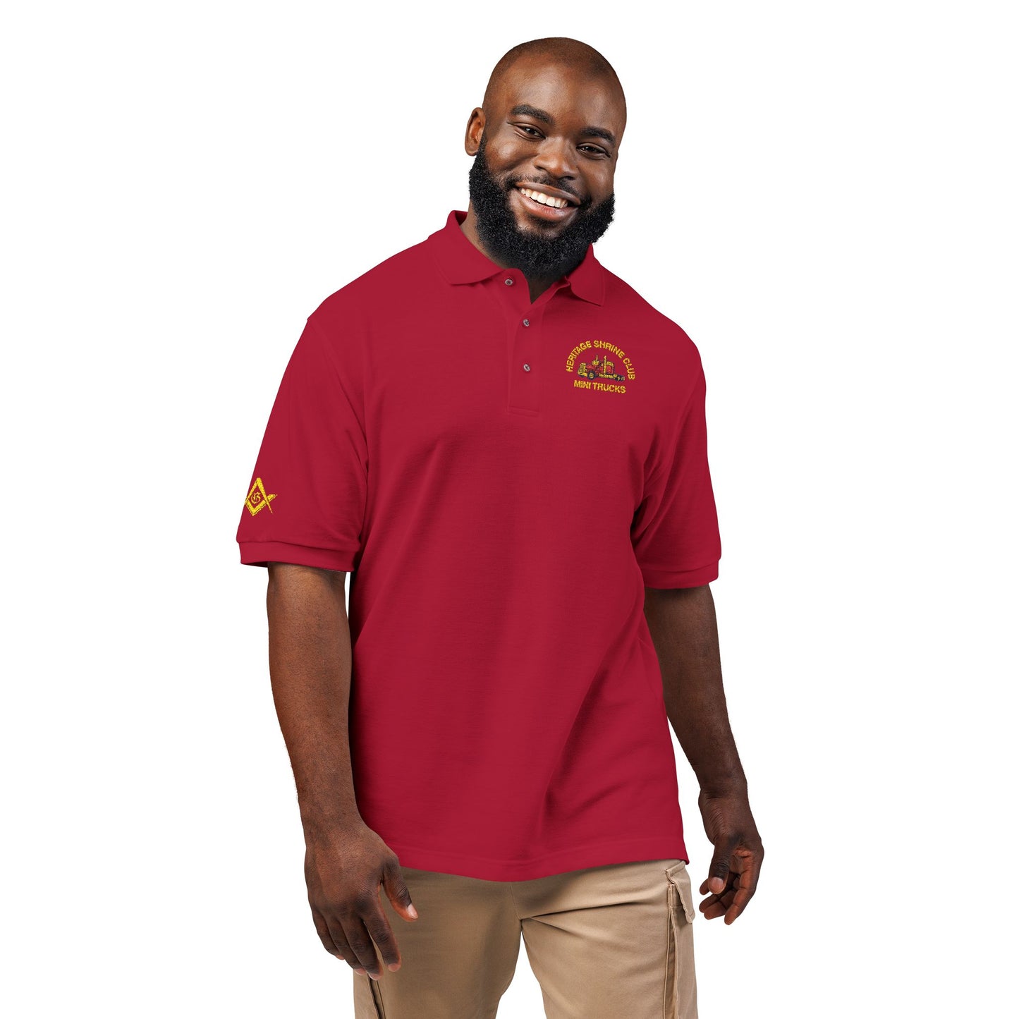 Heritage Shrine Club Logo Embroidered Unisex Polo Shirt, Casual Shirt,