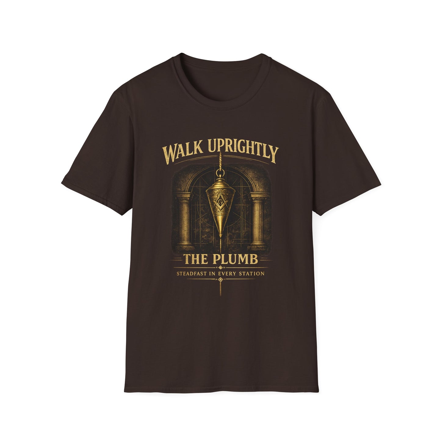 Walk Uprightly – The Plumb Masonic T-Shirt