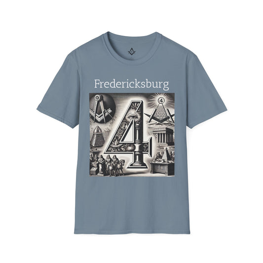 Fredericksburg 4 Softstyle T-Shirt - Vintage Masonic Design