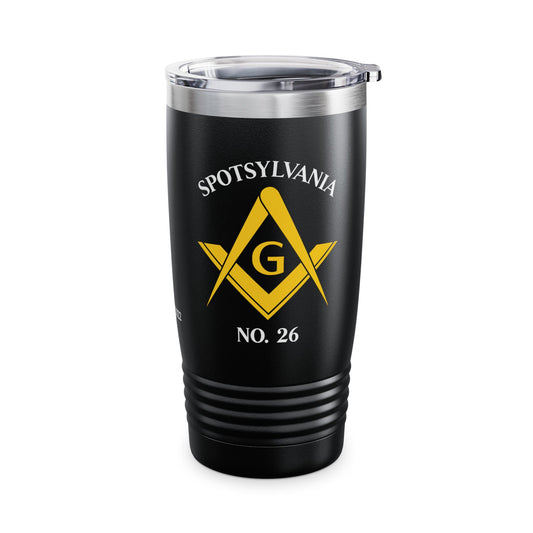Spotsylvania 26 Ringneck Tumbler - 20oz Masonic Travel Mug