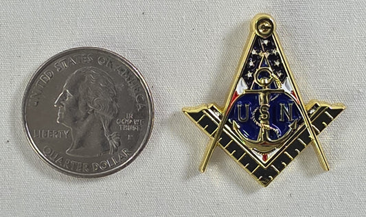 U.S. Navy Masonic Pin & Patch Set