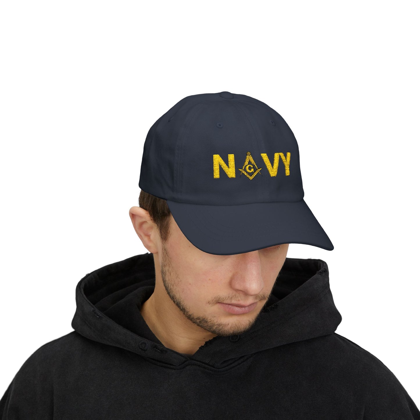 Classic Dad Cap - Stylish Cap with Masonic Navy Embroidery