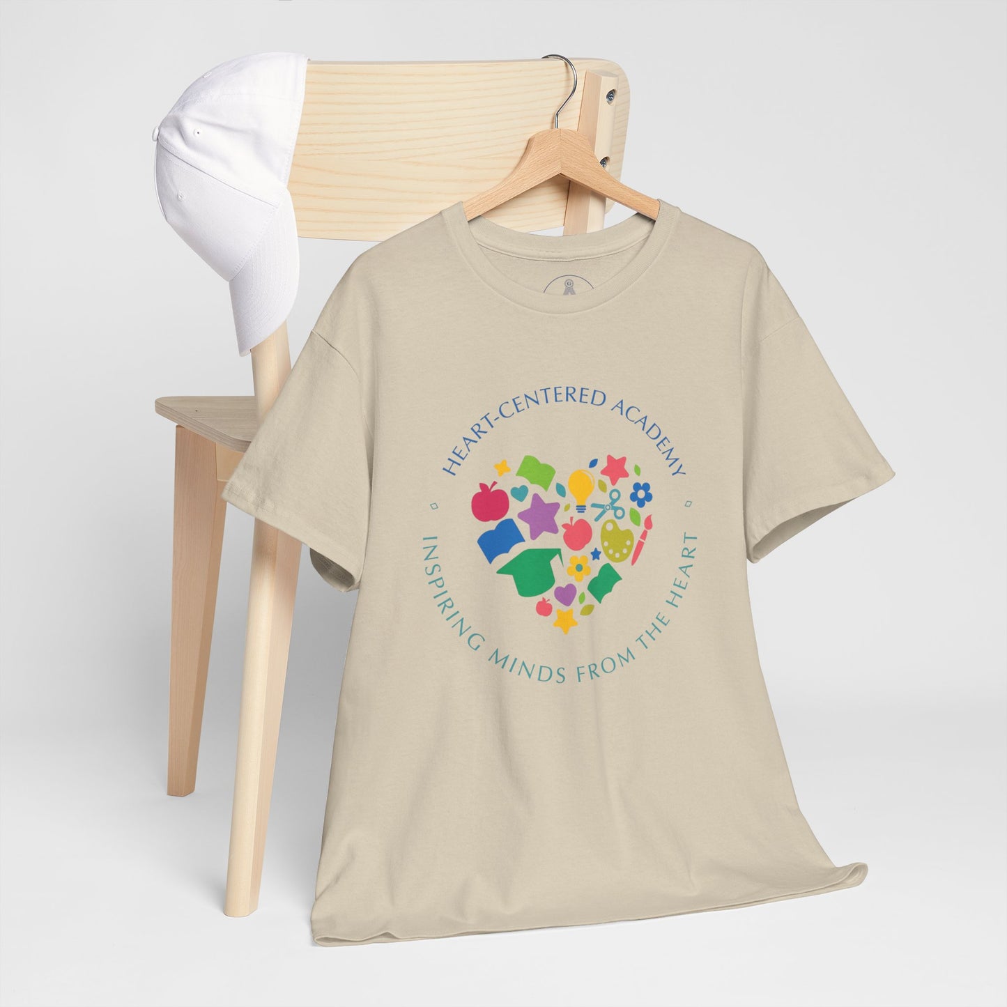 Heart-Centered National Empowering Minds Tee, Meaningful Gift, Unisex Cotton Shirt, Mindfulness Apparel, Inspirational Top