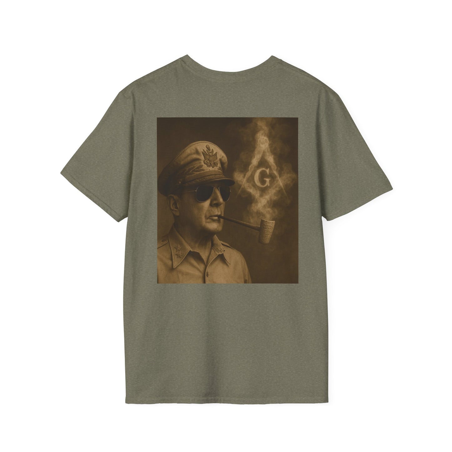 Vintage Masonic MacArthur Unisex Softstyle T-Shirt, Freemason Apparel, Masonic Lodge Tee, Square and Compass Shirt, Masonic Clothing,