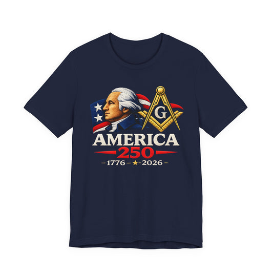 America 250 Masonic Shirt – George Washington Commemorative Design