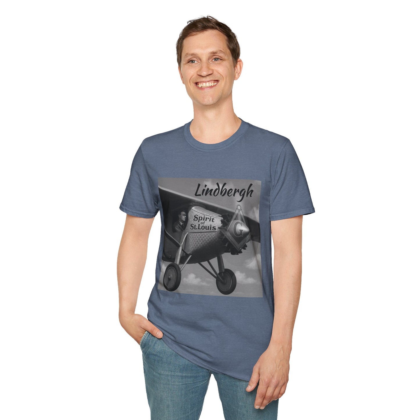 Vintage Airplane Graphic T-Shirt, Retro Pilot Tee, Unisex Aviation Shirt, Gift for Aviation Enthusiasts, Spirit of St. Louis Merch