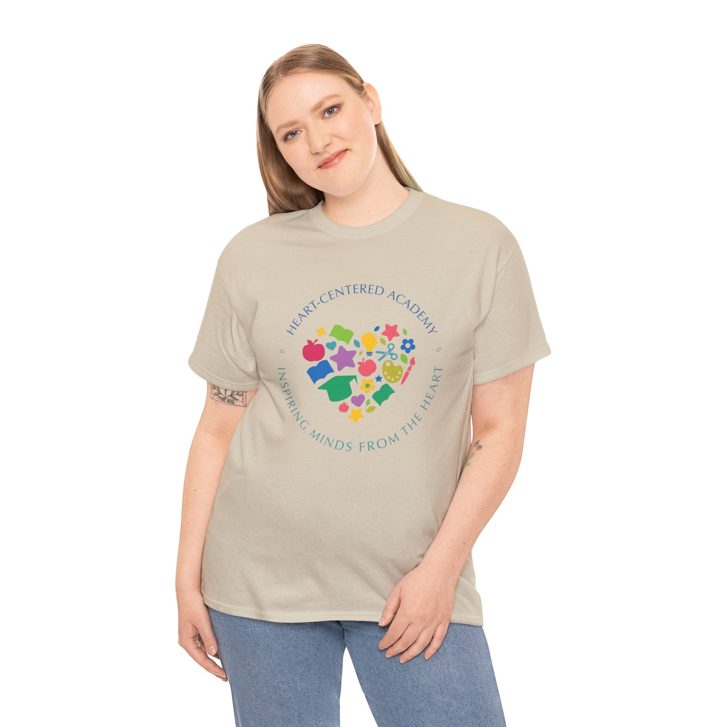 Heart-Centered National Empowering Minds Tee, Meaningful Gift, Unisex Cotton Shirt, Mindfulness Apparel, Inspirational Top