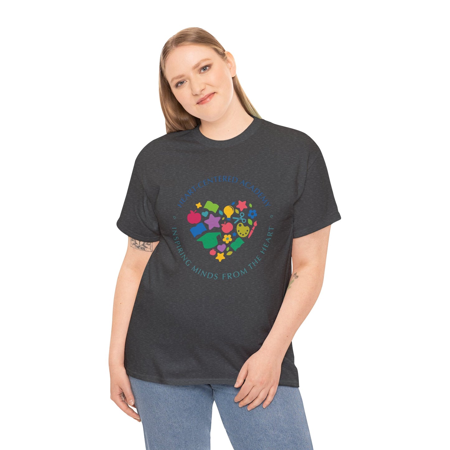 Heart-Centered National Empowering Minds Tee, Meaningful Gift, Unisex Cotton Shirt, Mindfulness Apparel, Inspirational Top