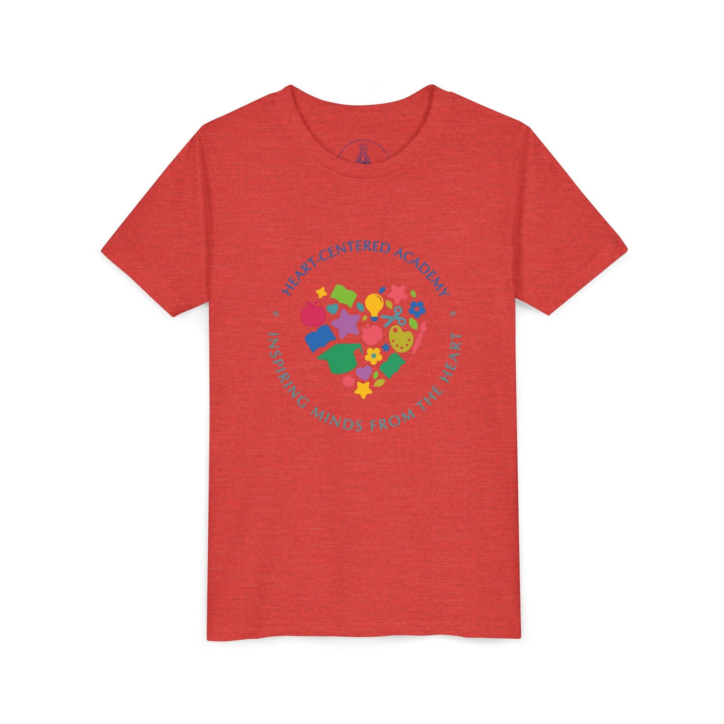 Heart-Centered Academy Youth Tee, Inspirational Kids T-Shirt, Educational Gift, Classroom Apparel, Heart Design, Summer Fun
