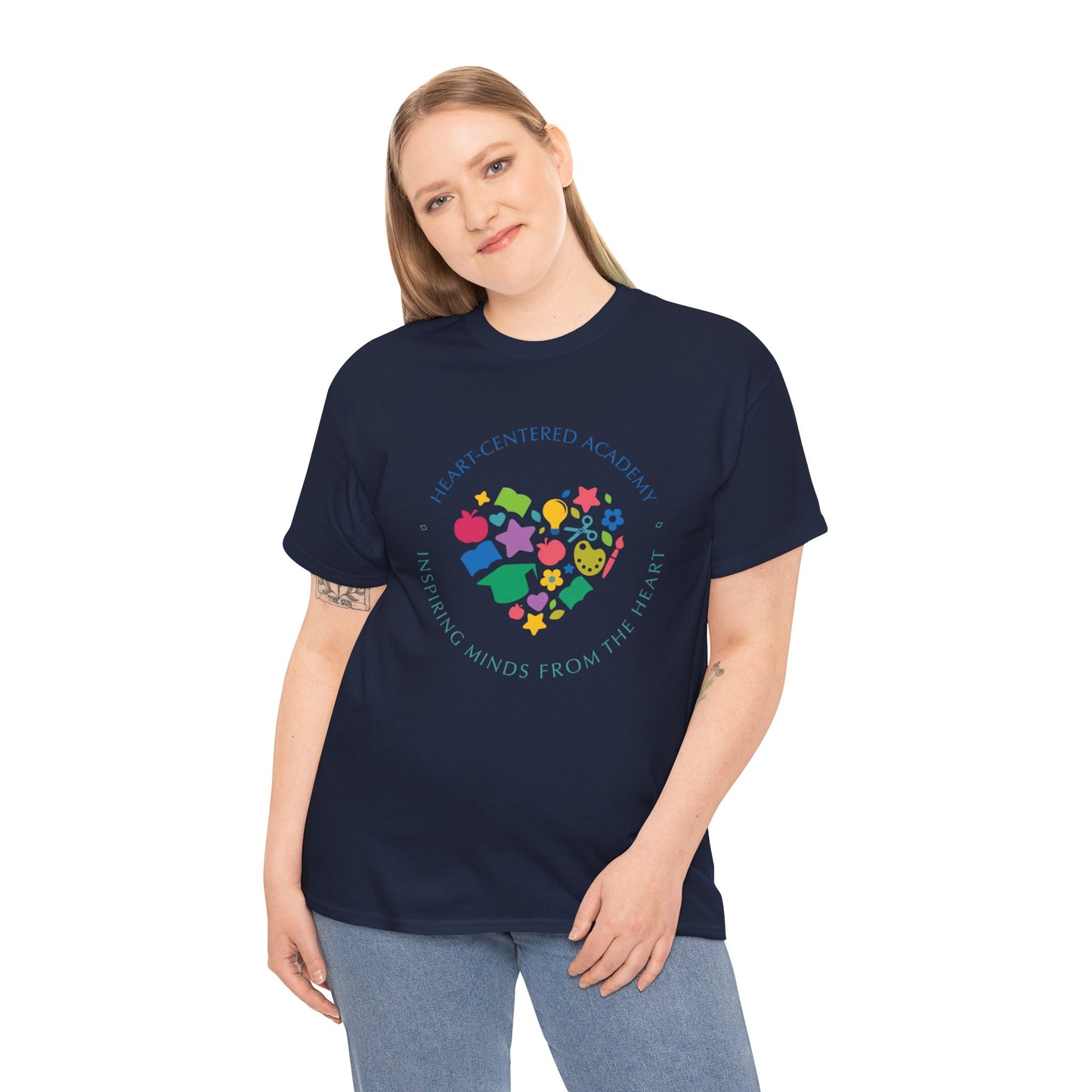 Heart-Centered National Empowering Minds Tee, Meaningful Gift, Unisex Cotton Shirt, Mindfulness Apparel, Inspirational Top