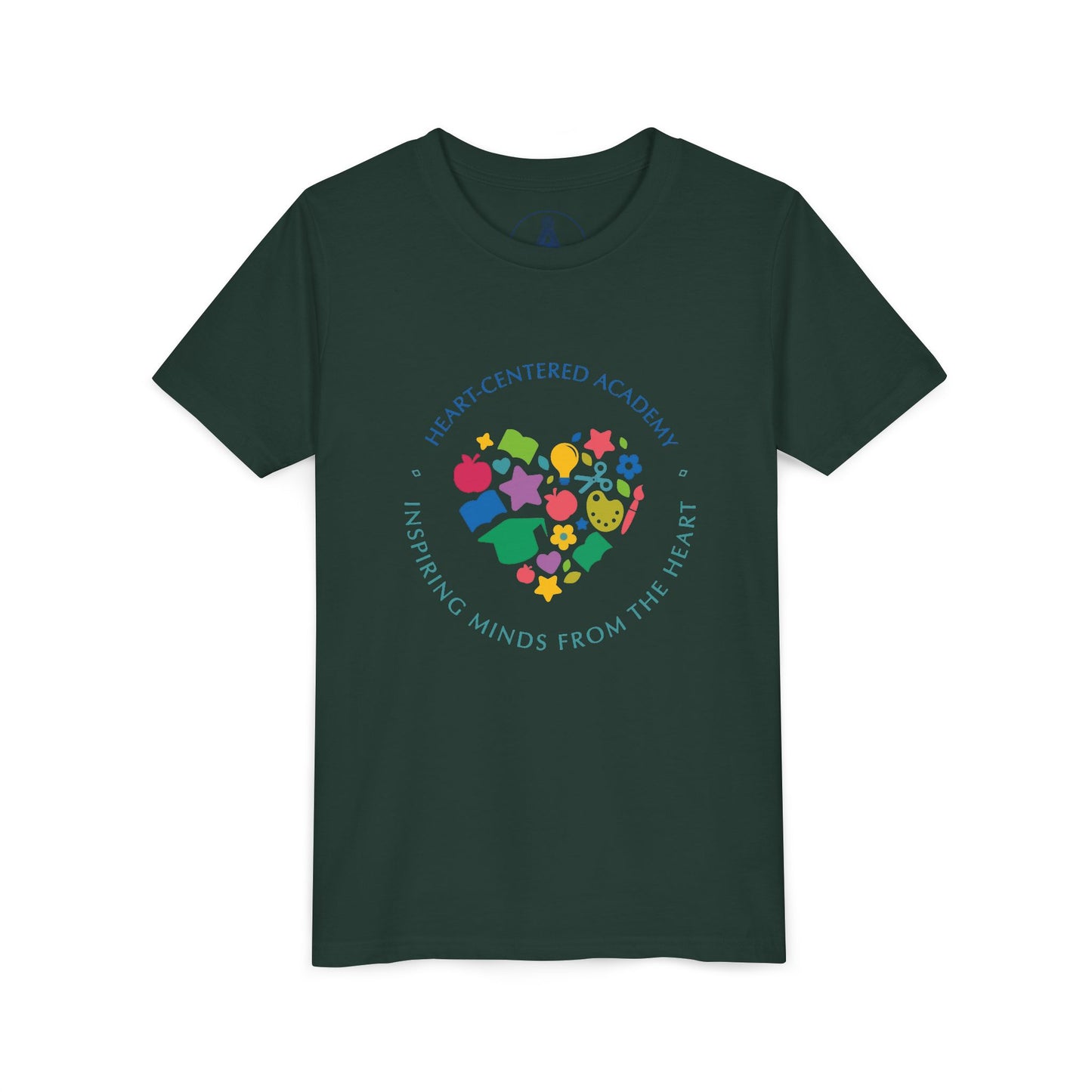 Heart-Centered Academy Youth Tee, Inspirational Kids T-Shirt, Educational Gift, Classroom Apparel, Heart Design, Summer Fun