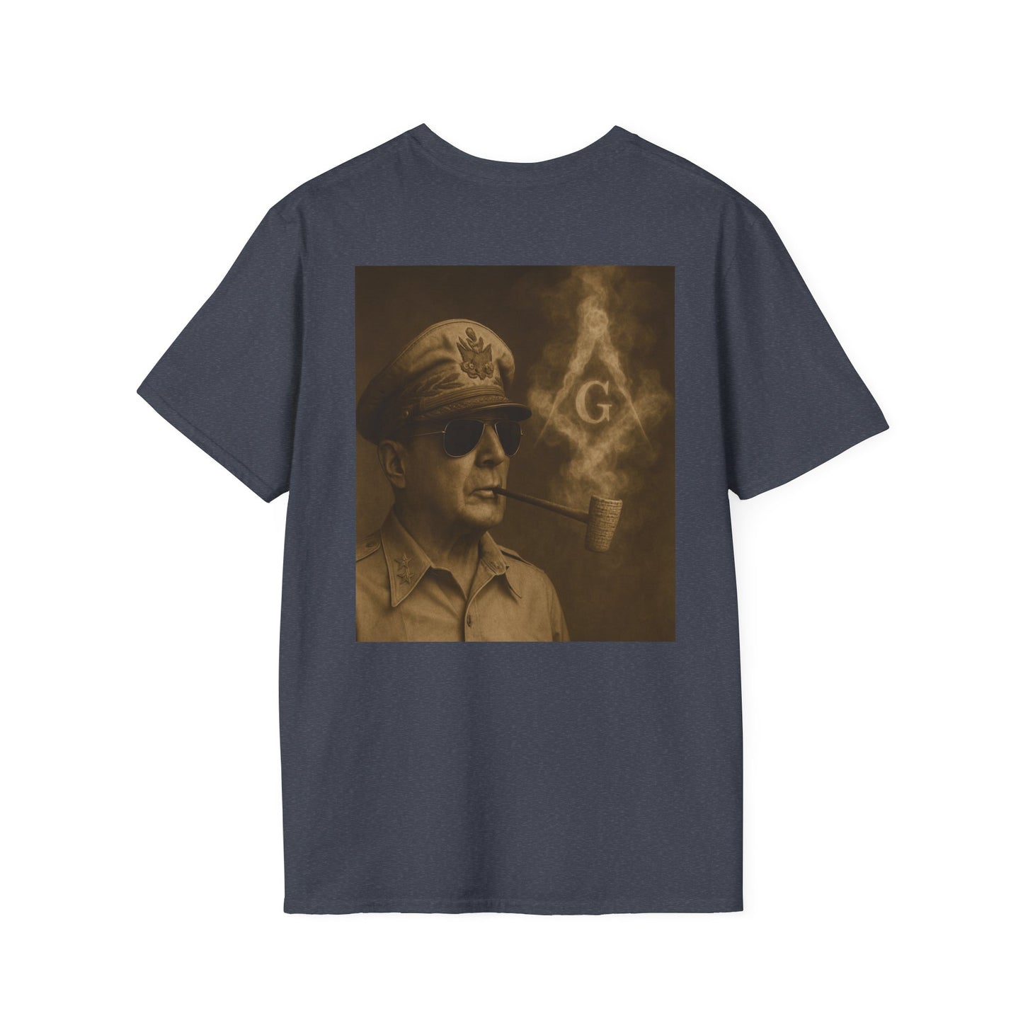 Vintage Masonic MacArthur Unisex Softstyle T-Shirt, Freemason Apparel, Masonic Lodge Tee, Square and Compass Shirt, Masonic Clothing,