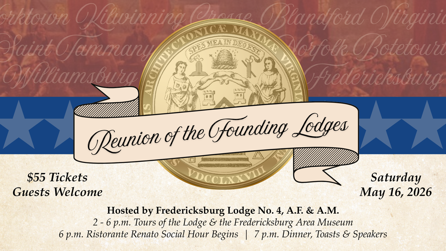 Reunion of the Founding Lodges – 2026 Festive Board Ticket