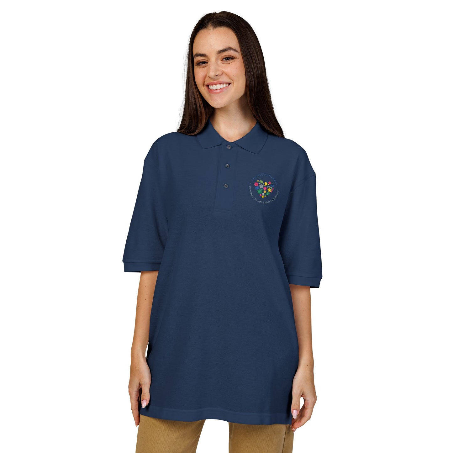 Heart Center Academy Embroidered Polo Shirt