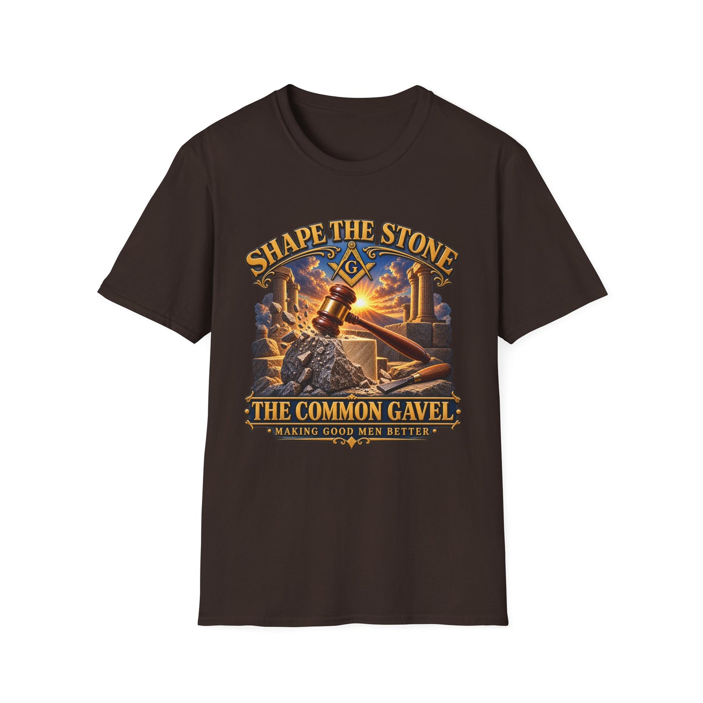 Shape the Stone – Common Gavel Masonic T-Shirt