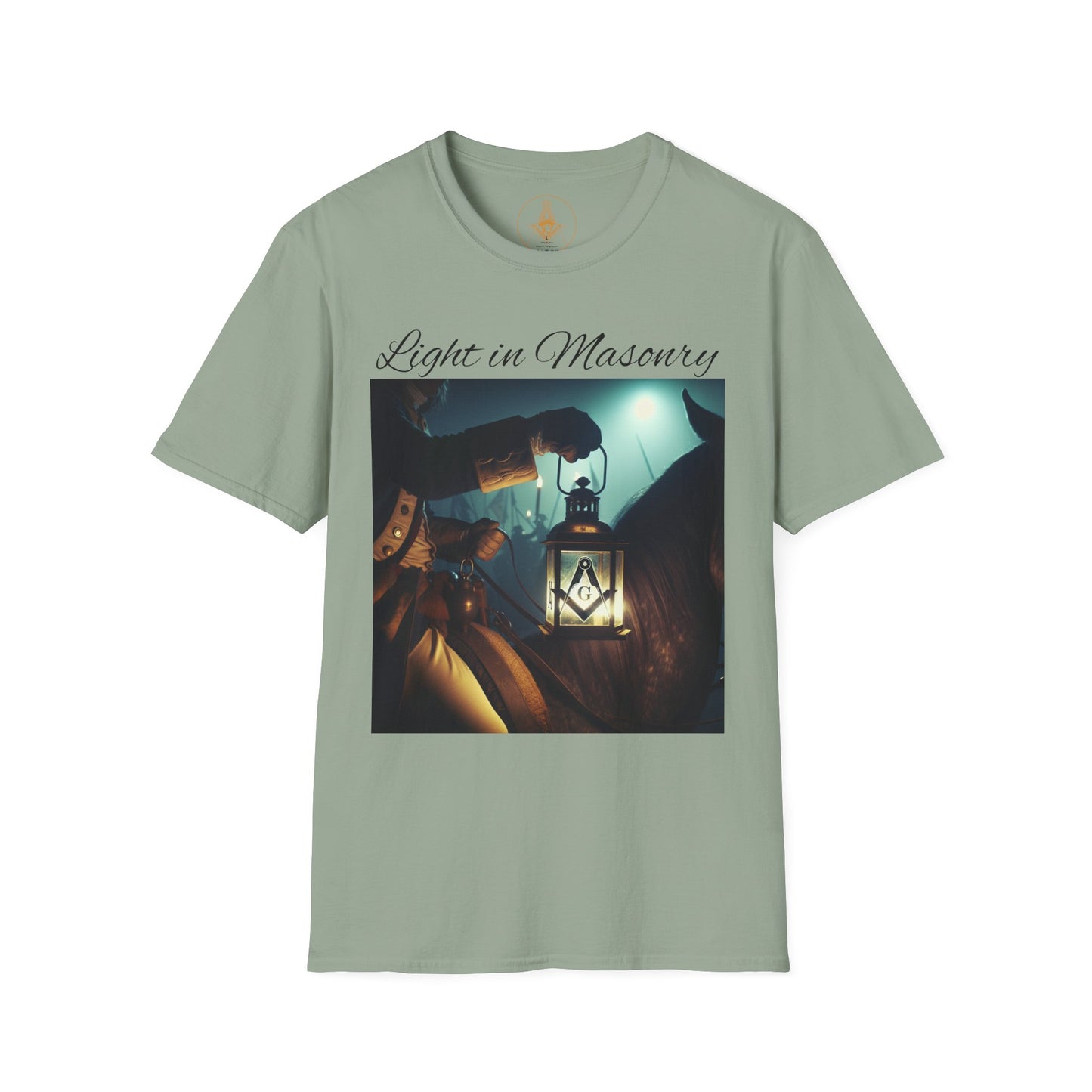 Light in Masonry Unisex Softstyle T-Shirt – Inspirational Lantern Design