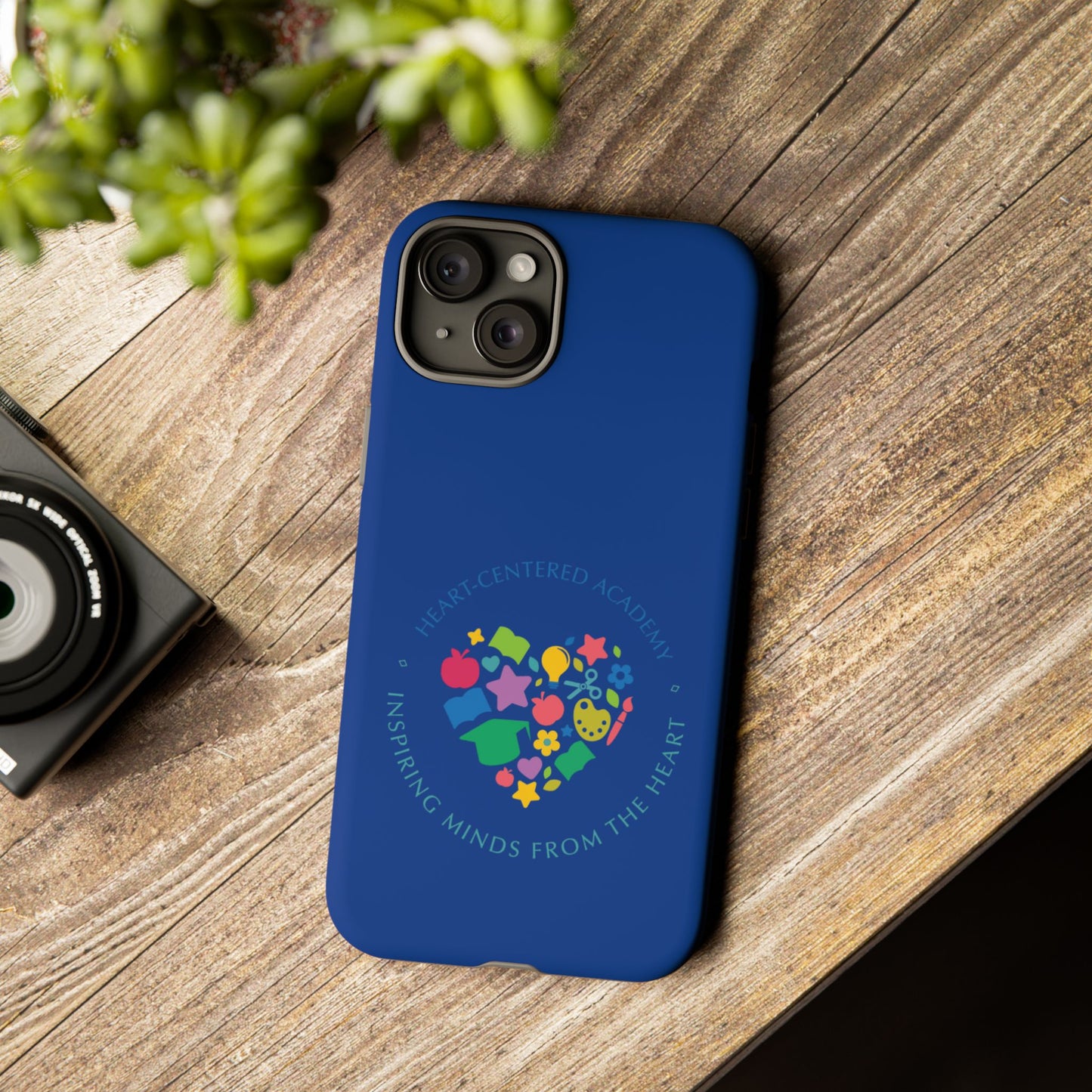 Heart Center Academy Tough Cases: Inspiring Minds Phone Case, Teacher Gift, School Supplies, Everyday Use, Back to School, Unique Phone Accessories