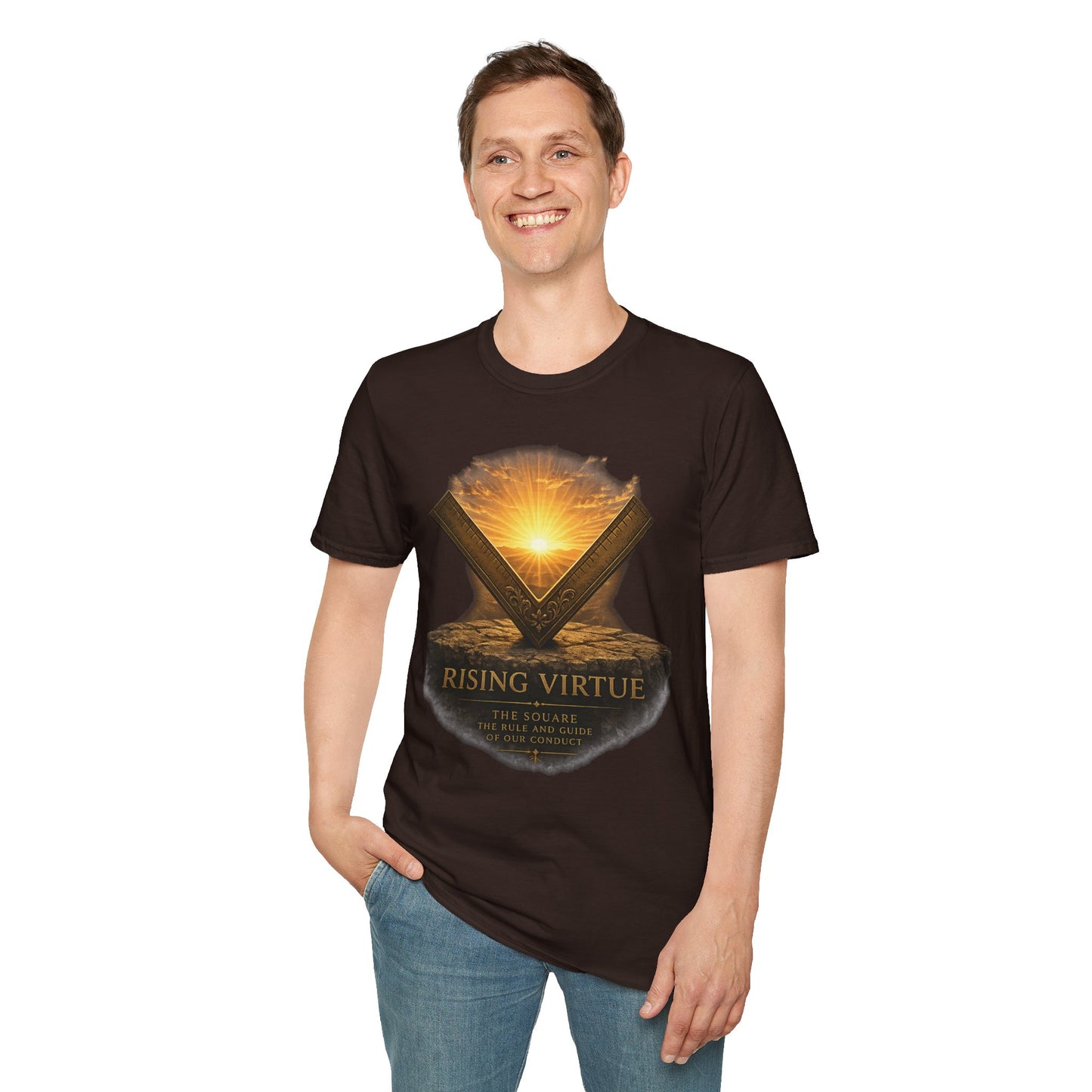 Rising Virtue – The Square Masonic T-Shirt