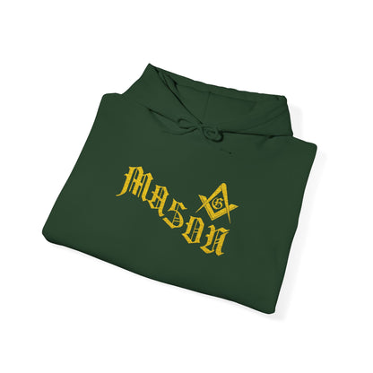 Mason Embroidered Masonic Hoodie – Gold Square & Compasses