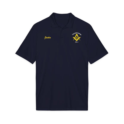 Fredericksburg Lodge No. 4 Personalized Polo – Custom Name Masonic Shirt – Square & Compasses Embroidered – Lodge Apparel