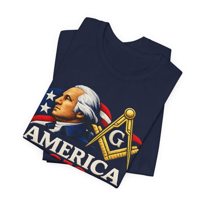 America 250 Masonic Shirt – George Washington Commemorative Design