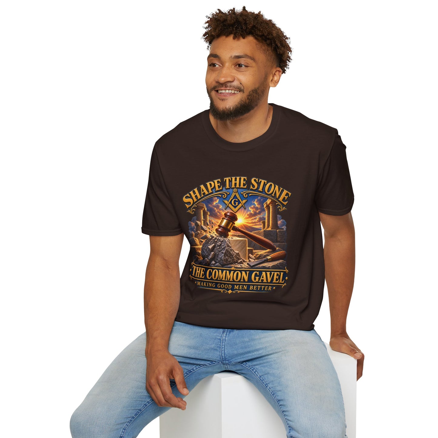 Shape the Stone – Common Gavel Masonic T-Shirt