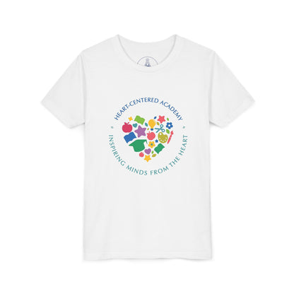 Heart-Centered Academy Youth Tee, Inspirational Kids T-Shirt, Educational Gift, Classroom Apparel, Heart Design, Summer Fun