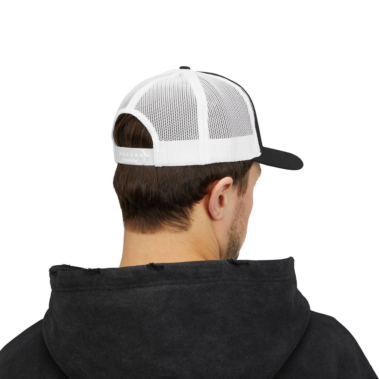 Fredericksburg Lodge No. 4 Trucker Hat – Silver Embroidery | Square & Compasses Mesh Cap
