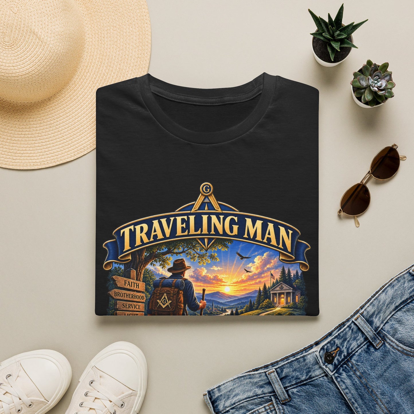 Traveling Man – Masonic T-Shirt