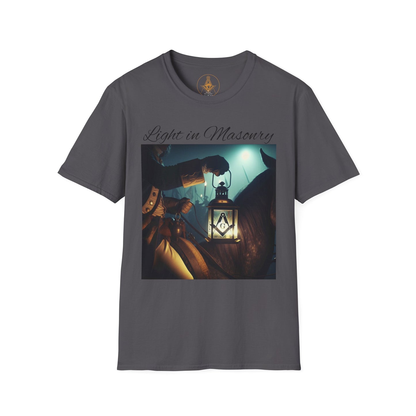 Light in Masonry Unisex Softstyle T-Shirt – Inspirational Lantern Design