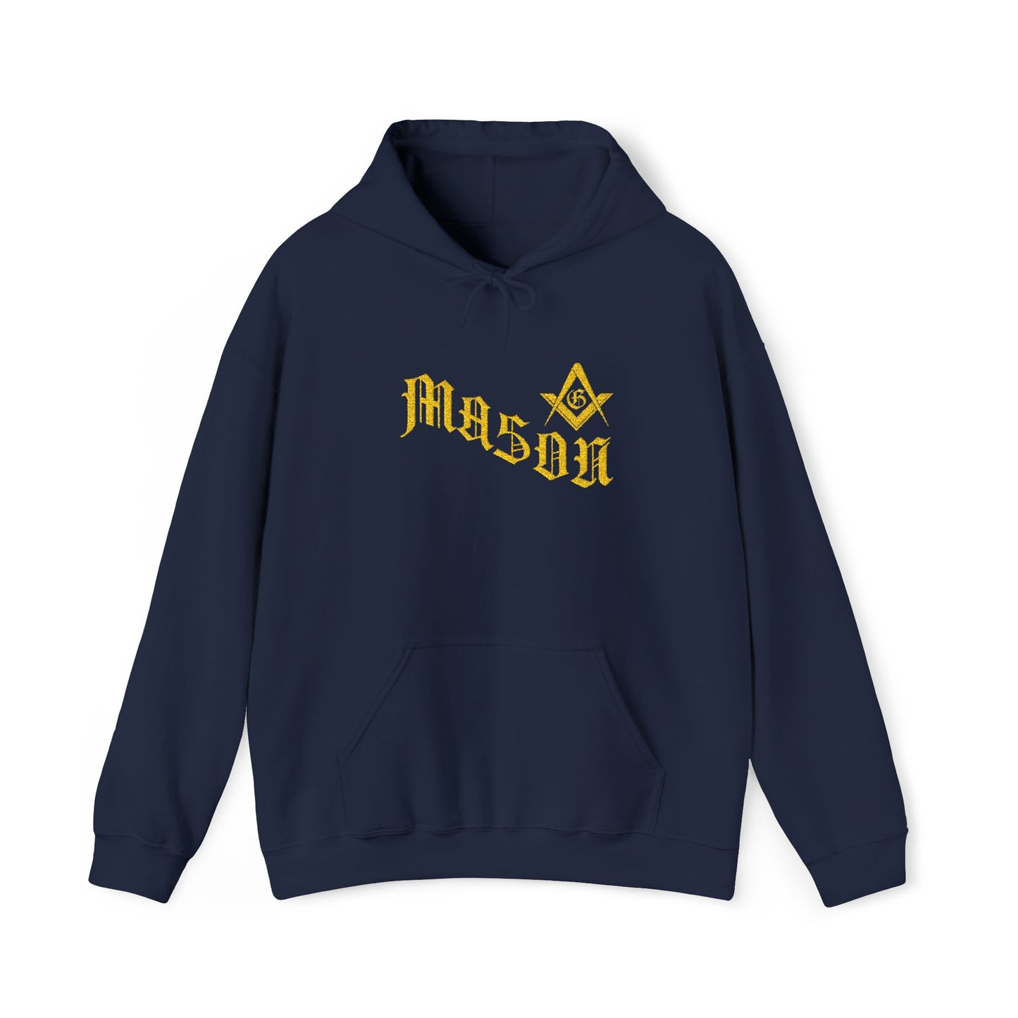Mason Embroidered Masonic Hoodie – Gold Square & Compasses