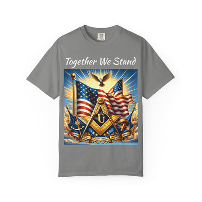 America 250 Patriotic Masonic Shirt - Square & Compass with American Flags