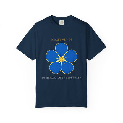 Forget Me Not Masonic Shirt – In Memory of the Brethren
