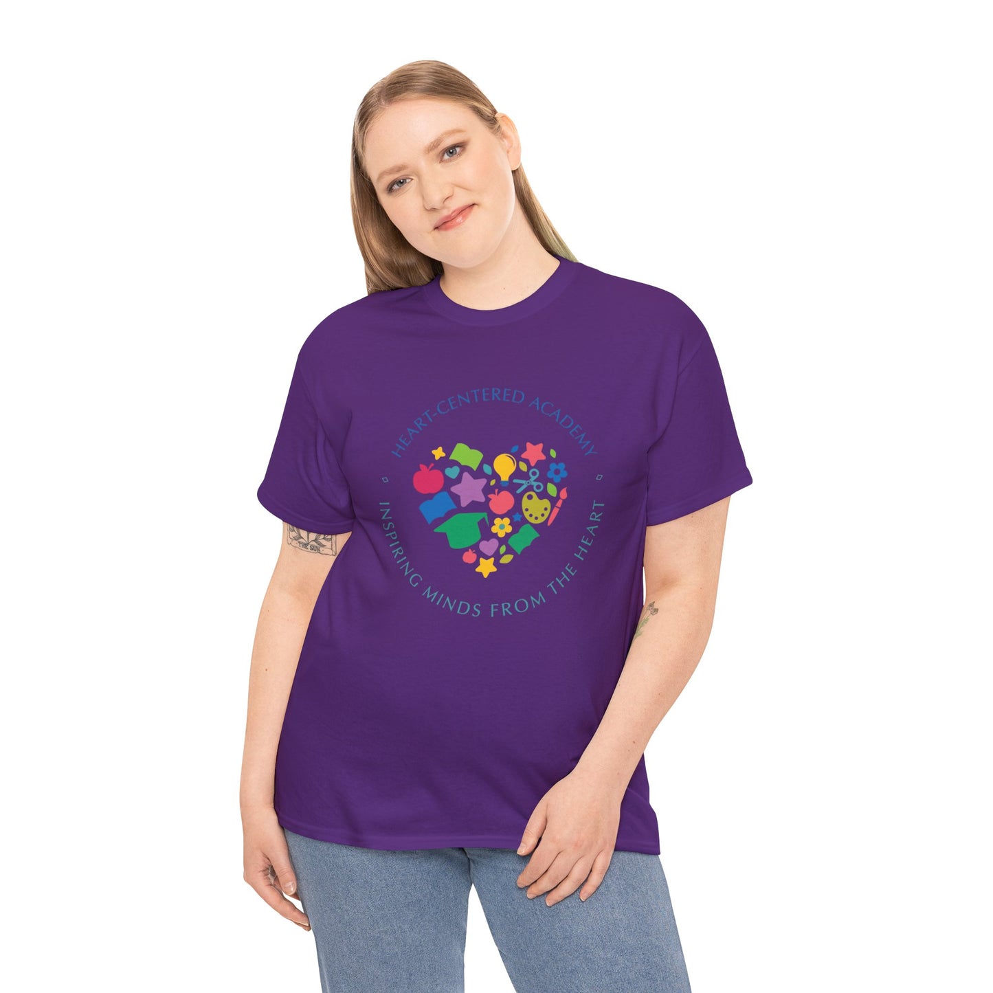 Heart-Centered National Empowering Minds Tee, Meaningful Gift, Unisex Cotton Shirt, Mindfulness Apparel, Inspirational Top