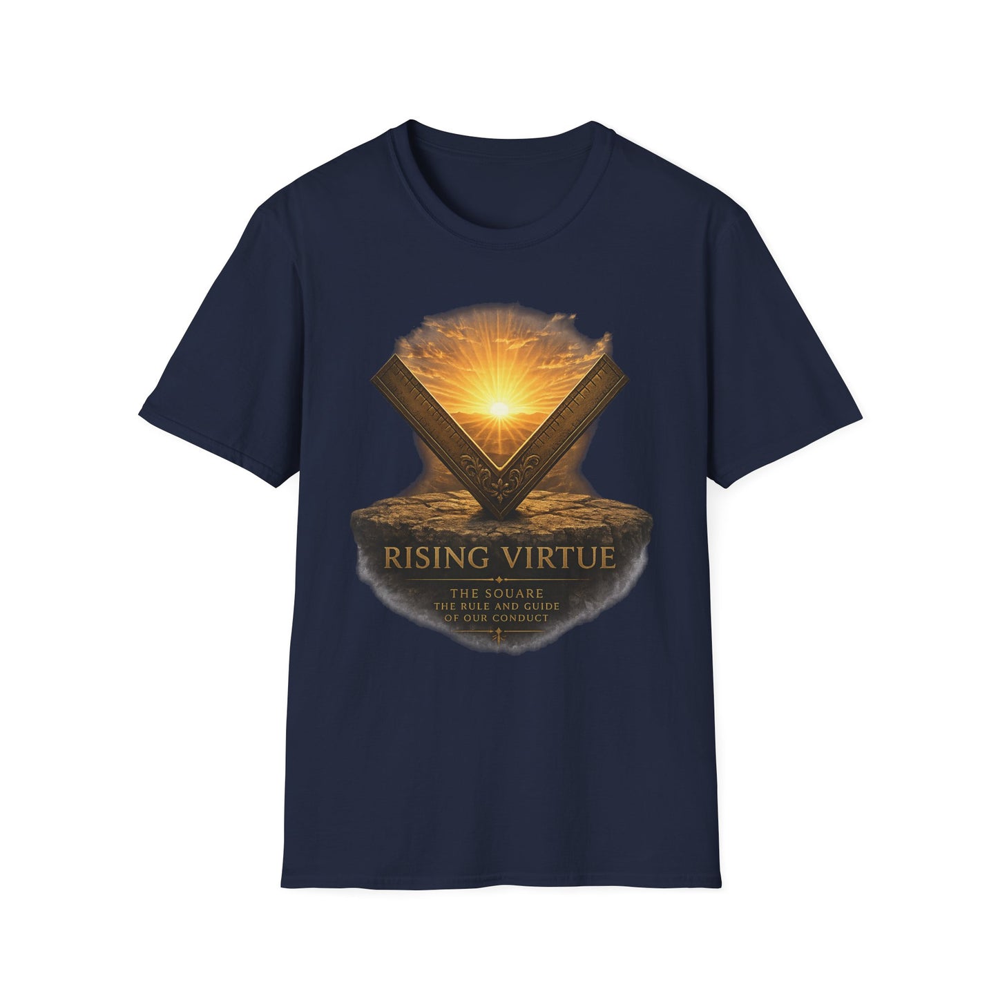 Rising Virtue – The Square Masonic T-Shirt