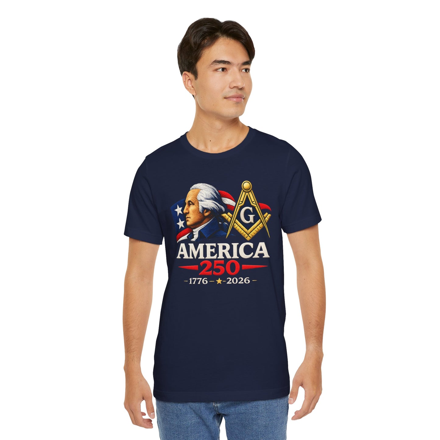 America 250 Masonic Shirt – George Washington Commemorative Design