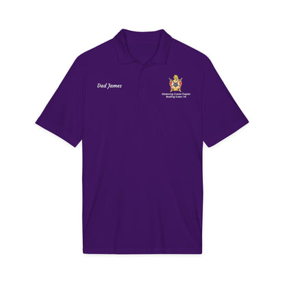 Personalized DeMolay Embroidered Performance Polo – Support Kilwinning Crosse Chapter
