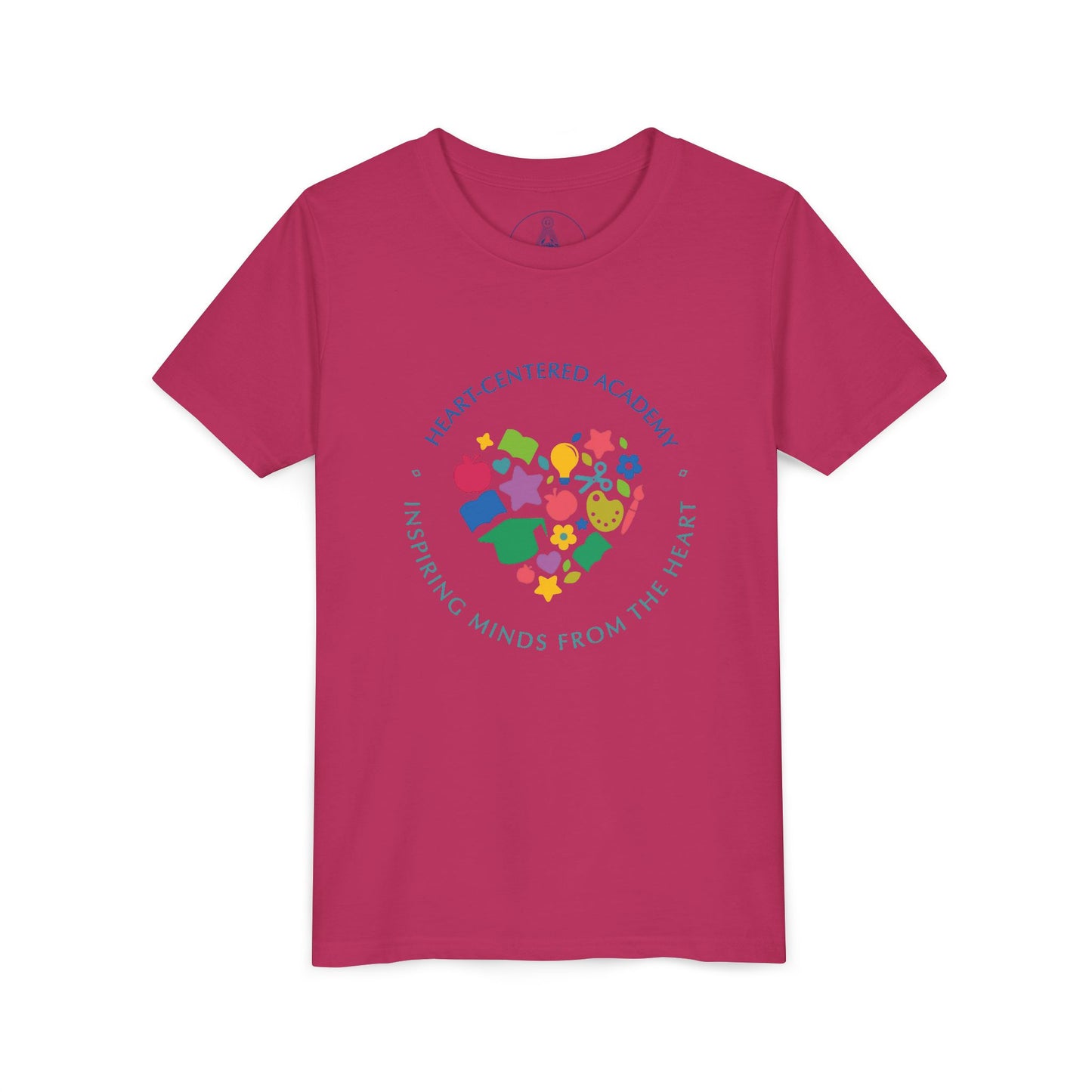 Heart-Centered Academy Youth Tee, Inspirational Kids T-Shirt, Educational Gift, Classroom Apparel, Heart Design, Summer Fun