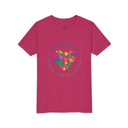Heart-Centered Academy Youth Tee, Inspirational Kids T-Shirt, Educational Gift, Classroom Apparel, Heart Design, Summer Fun