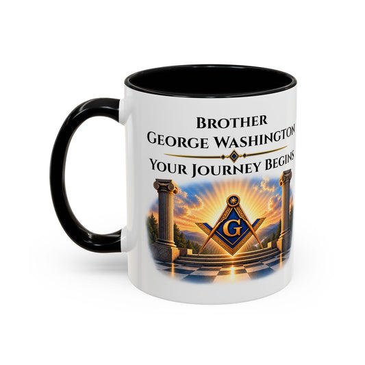 Personalized Masonic Journey Mug – Initiated, Passed & Raised Dates