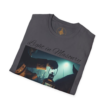 Light in Masonry Unisex Softstyle T-Shirt – Inspirational Lantern Design