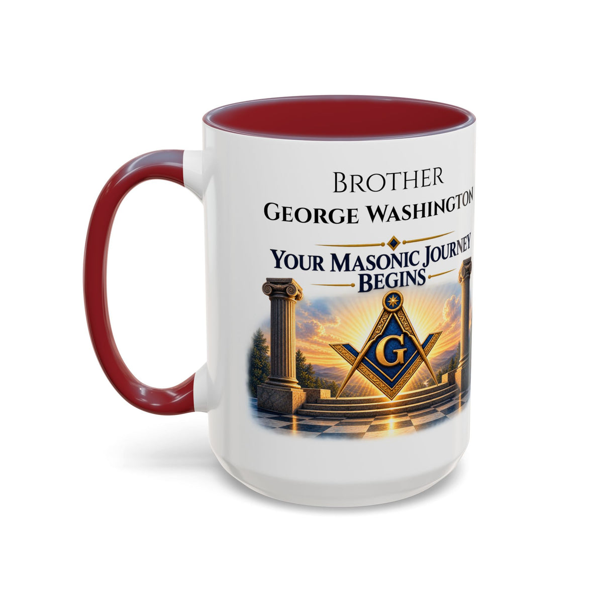 Personalized Masonic Journey Mug – Initiated, Passed & Raised Dates