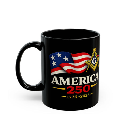 America 250 – Masonic Heritage Coffee Mug (1776–2026)